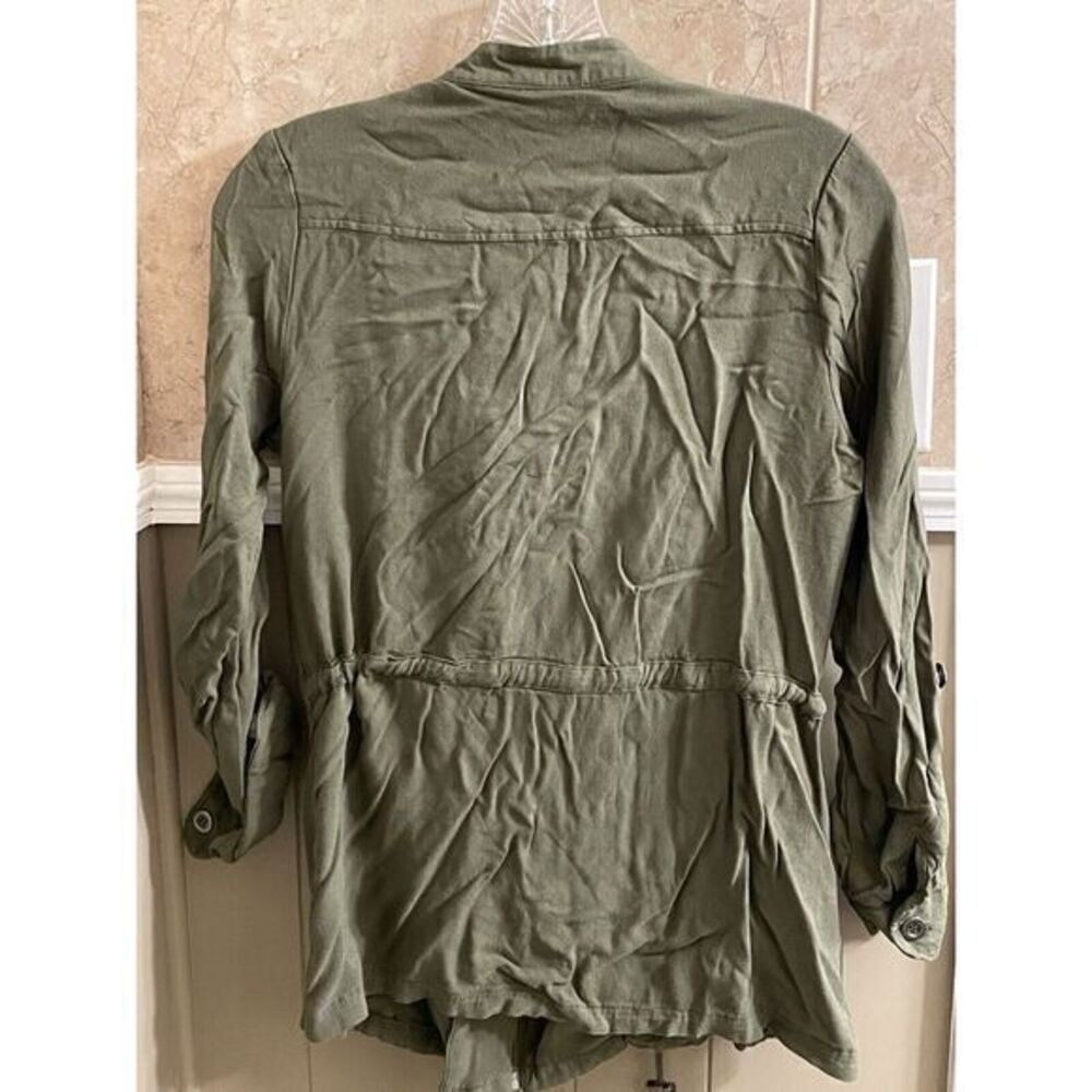 Pinky Shacket Green Full Zip Women's Size Small - Picture 3 of 4